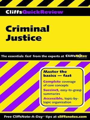 cover image of CliffsQuickReview Criminal Justice
